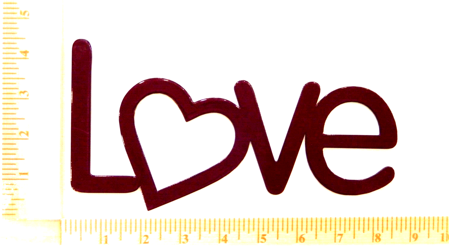 ~NEW~ 14Ga. "LOVE" - Metal Wall Art - Purple - 8.5" x 4"
