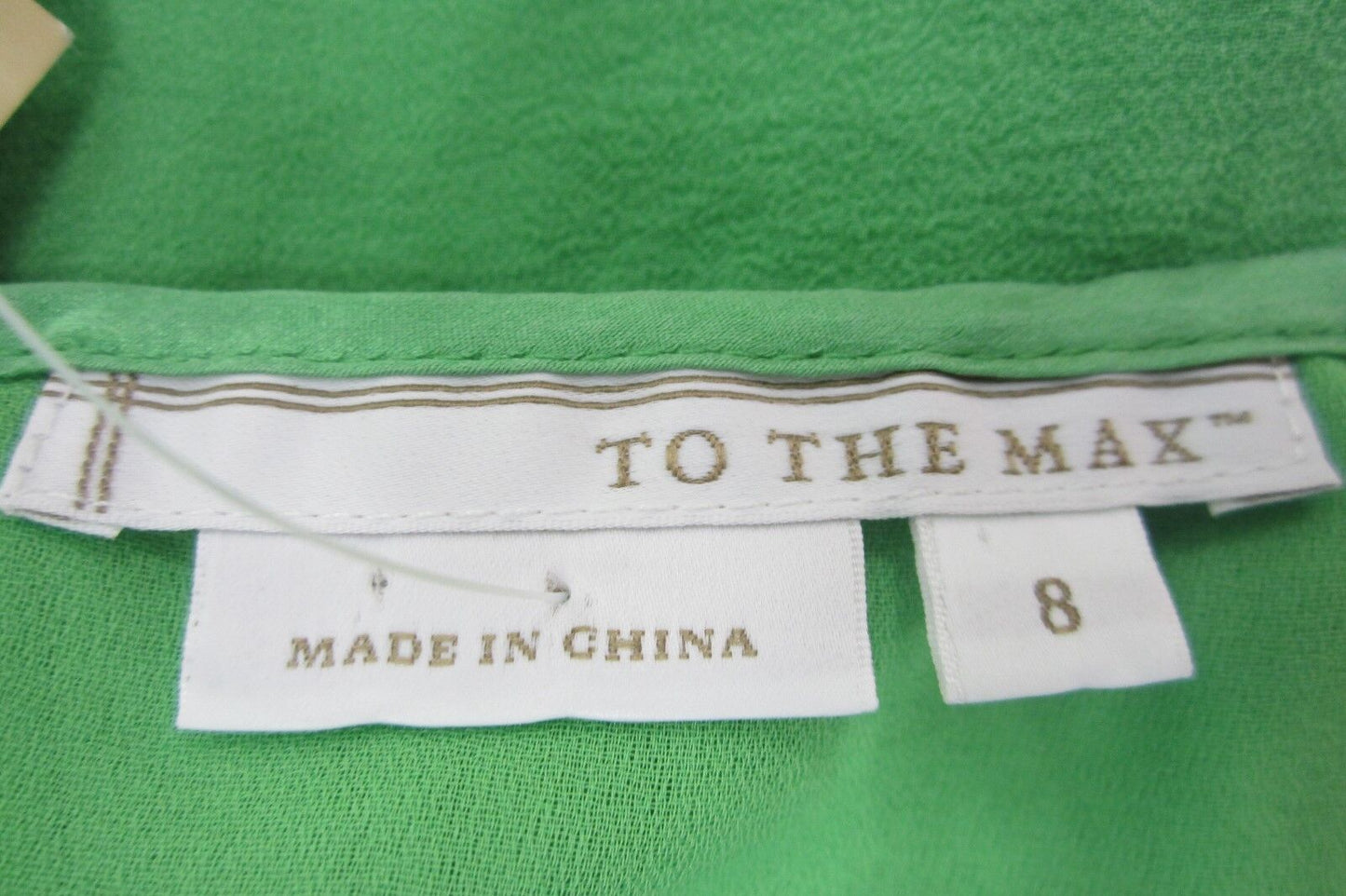 *NWT* $128 SILK TO THE MAX by BCBG MAX AZRIA Womens Beaded Sheer Top Size 8