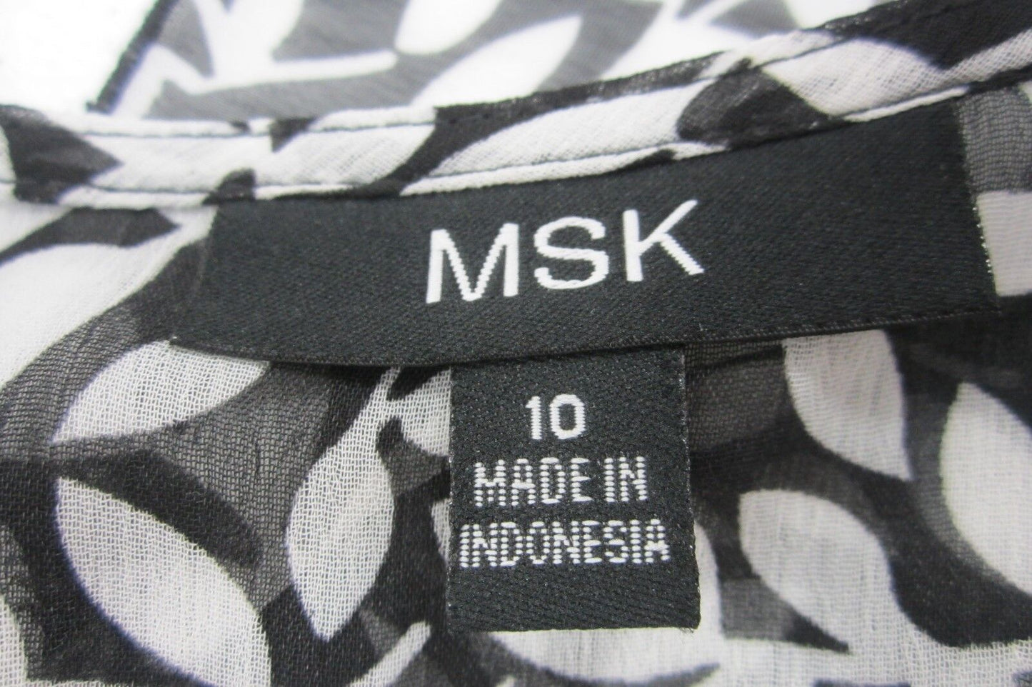 MSK Black Floral Super CUTE Ruffle Chifon Front Summer Dress Size 10