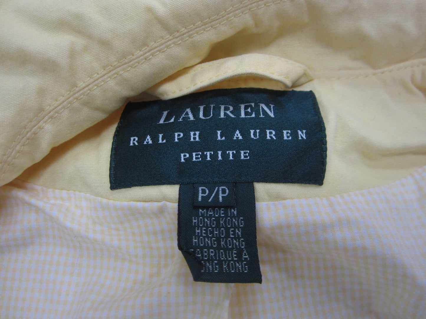 RAPLH LAUREN POLO WOMENS ZIPPER BOMBER JACKET YELLOW PETITE