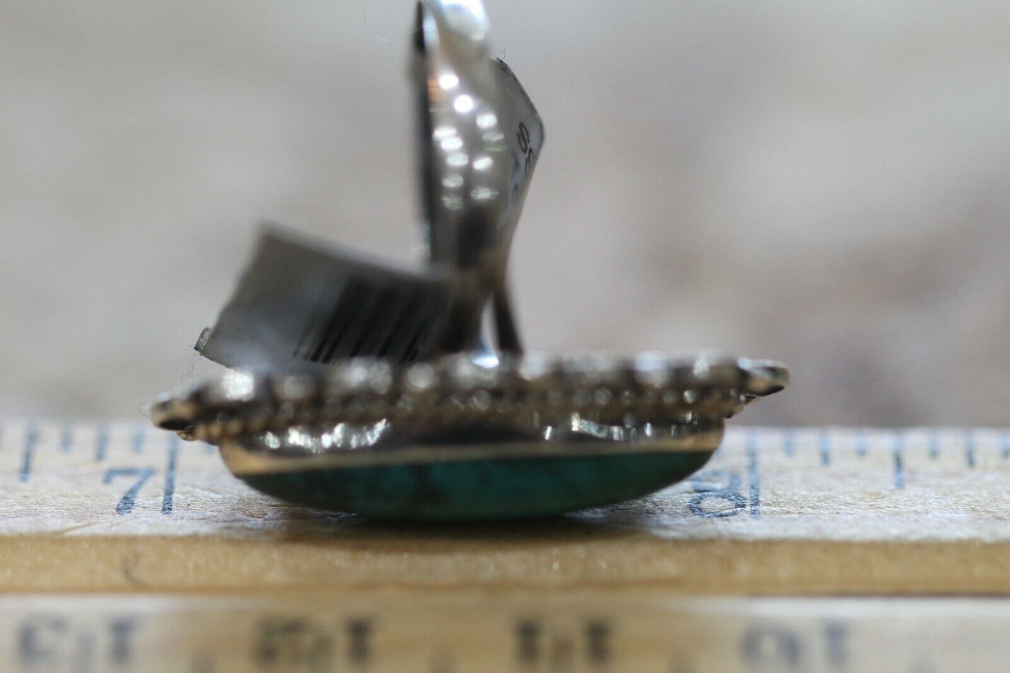 *VINTAGE* Native American Sterling Silver & Turquoise Ring! Size: 6.25