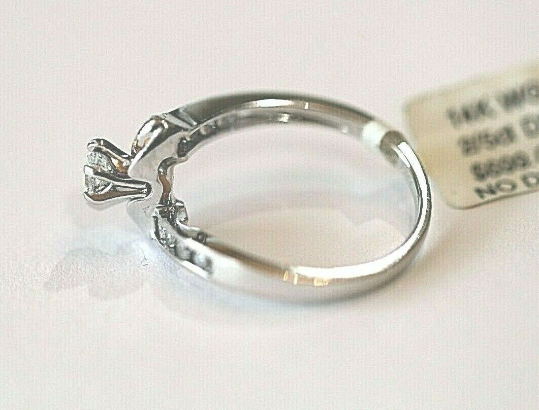 *VINTAGE* 14K White Gold 2/5 Ct Marquise Cut VS Diamond Engagement Ring Sz 7