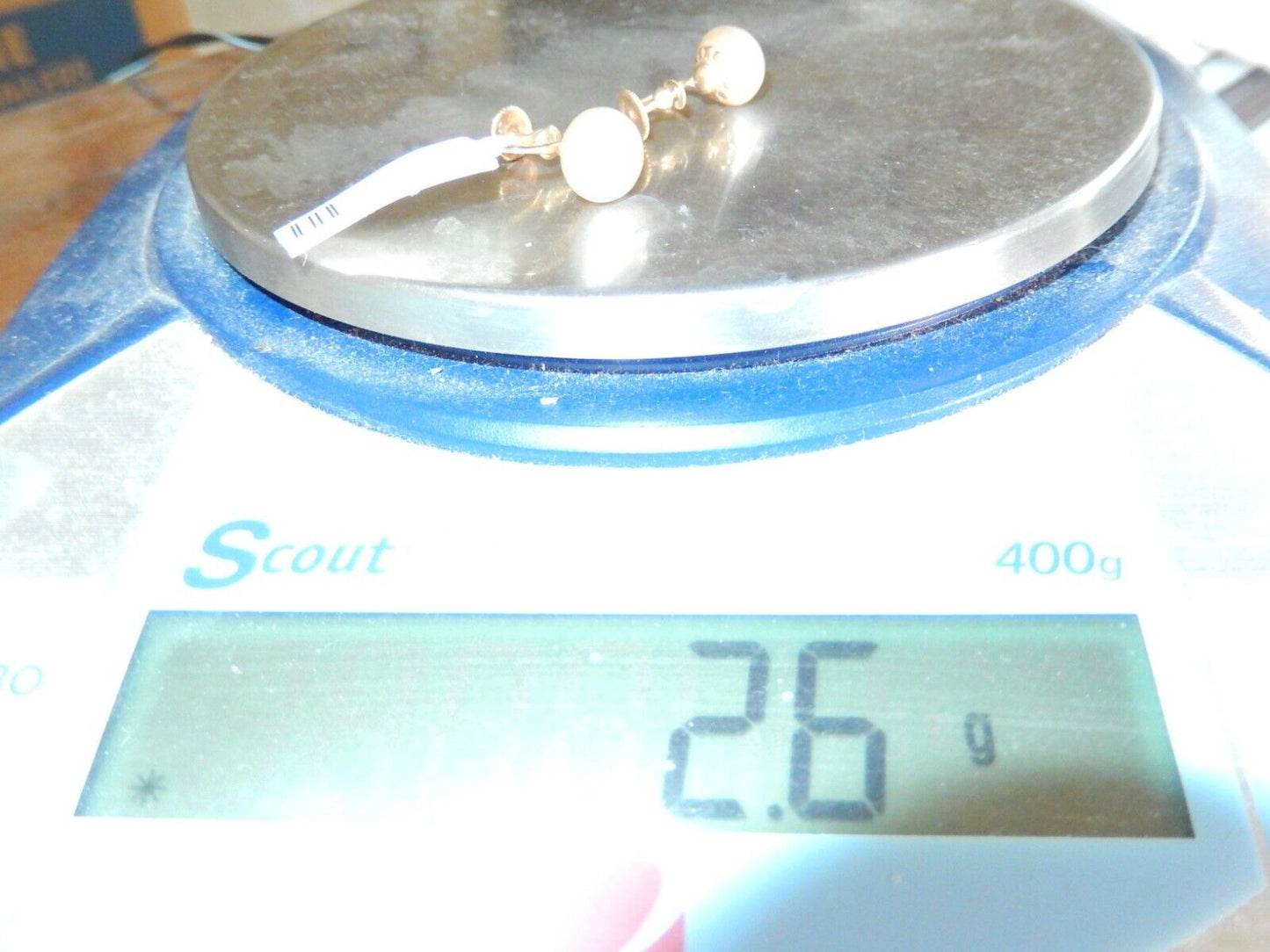 *VINTAGE* 14k Yellow Gold 9mm Pearl Non Pierced Screw Back Earrings