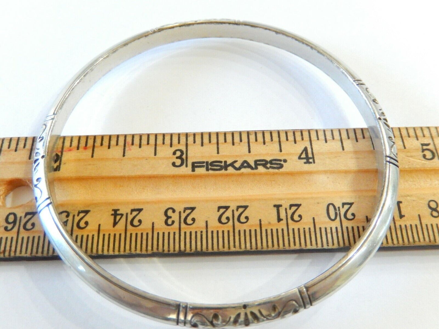 *RETIRED* BRIGHTON - Embossed Design 5mm Bangle Bracelet - 2.5" Inside Diam.