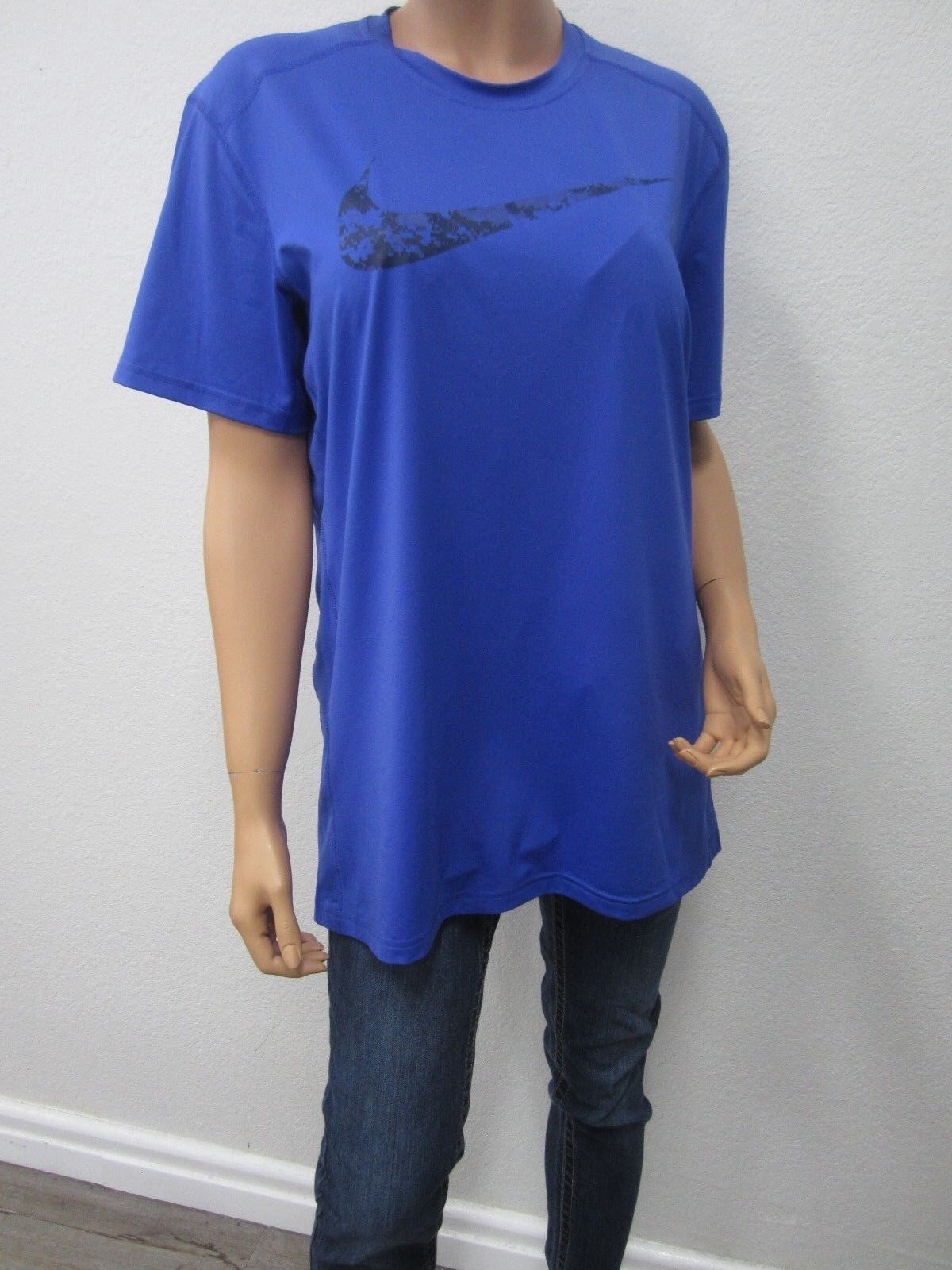 NWT Nike Dri Fit Performance Design Short Sleeve Mens/Womens Blue Shirt Size L