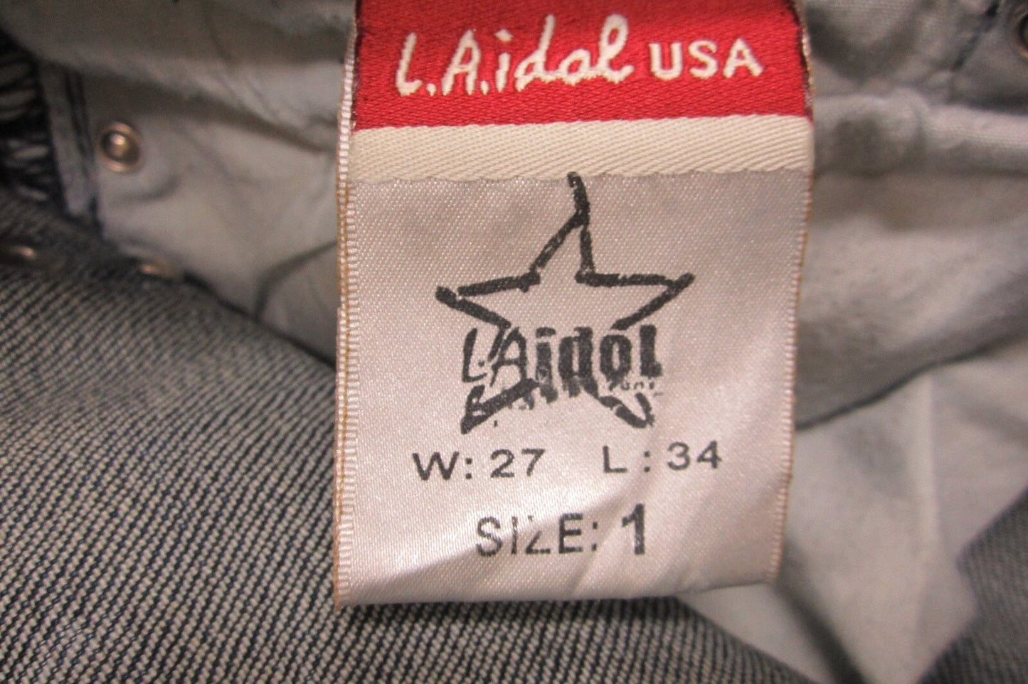 MINT LA IDOL USA Women's Bootcut STUD & CRYSTAL EMBELLISHMENTS Size W27 x L34