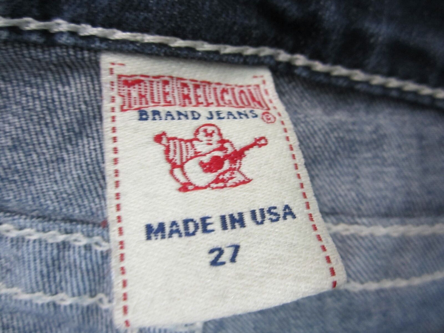 AUTHENTIC True Religion Womens Jeans Hi-Rise Boot Cut Flap Pocket Denim 27 X 28