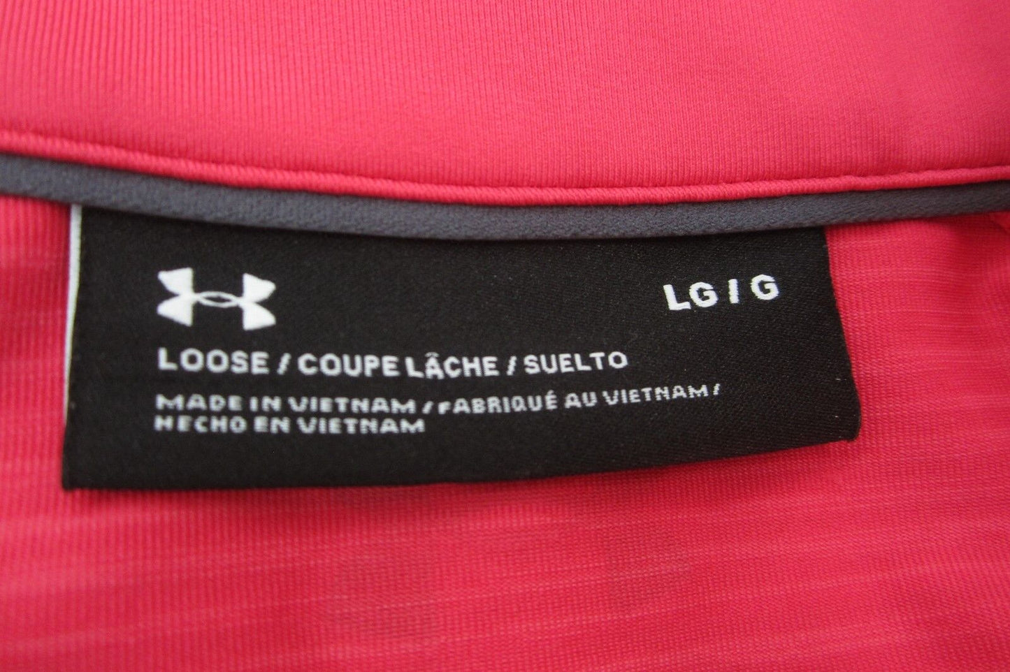 Under Armour Unisex Red 1/4 ZIP UP Pullover Loose Coupe Size L