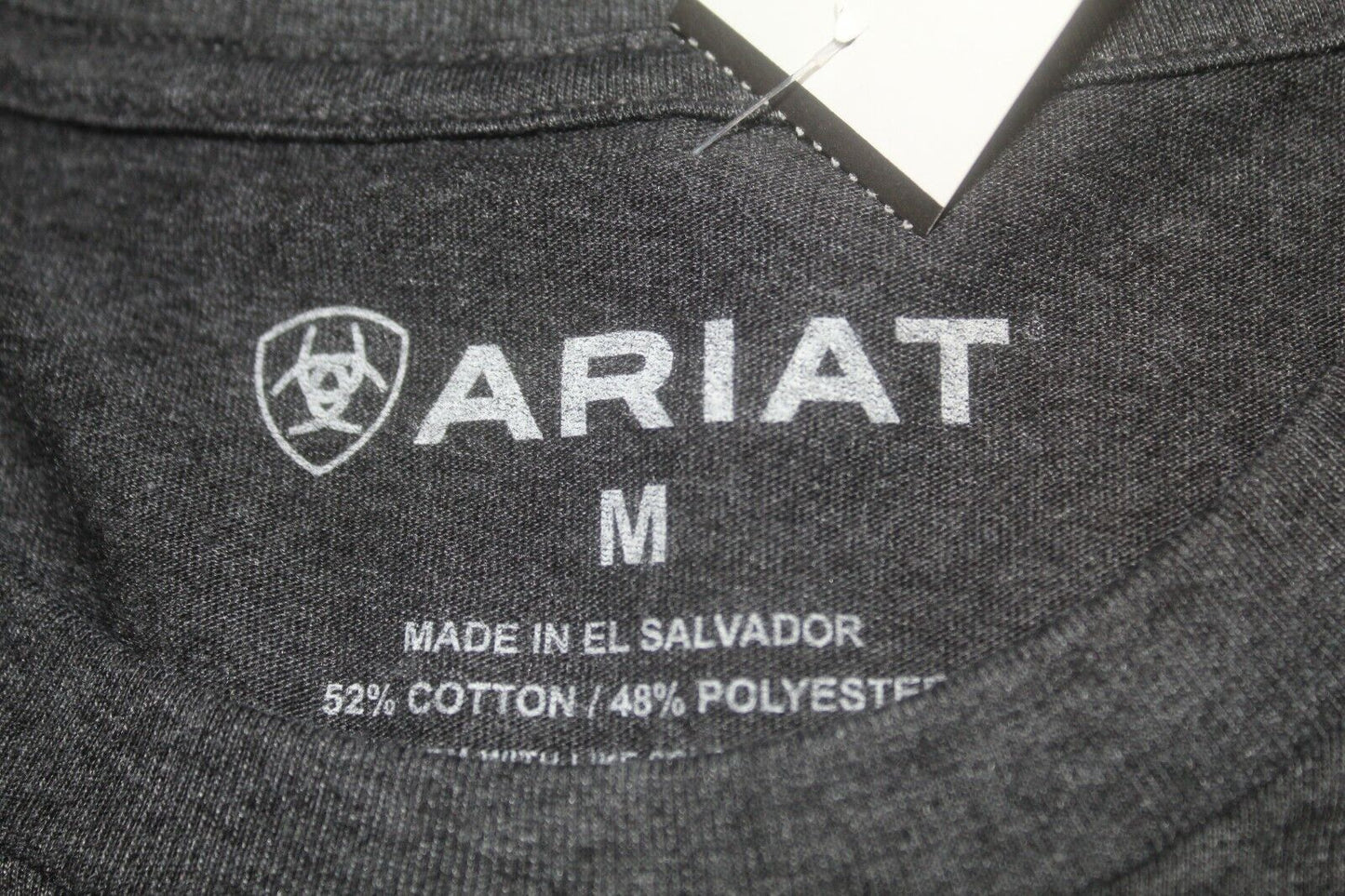 *NWT* Ariat Men's Freedom Logo Flag Tee Short Sleeve - Charcoal NEW Size Medium