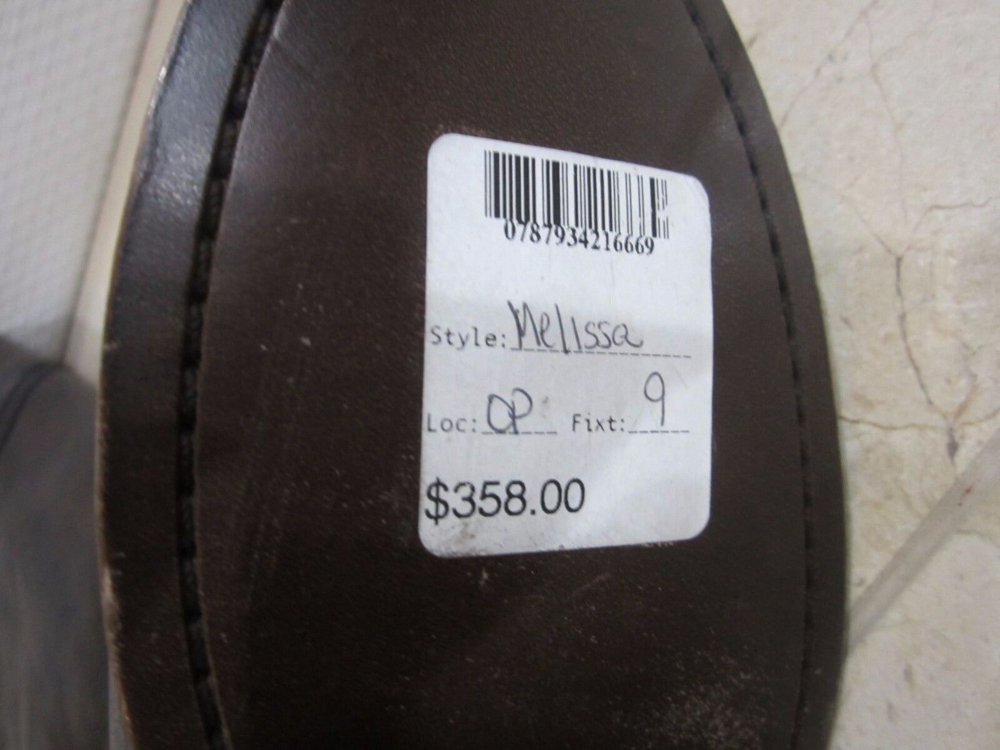 FRYE Women's Melissa Seam Tall Slip on Boot Size 9B style 3476443-DBN - Brown