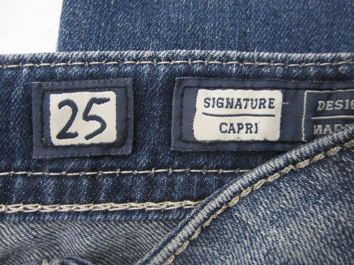 MINT MISS ME Signature Capri Pants Jeans Angel Wings Horseshoes JW7537P2 Sz25x20