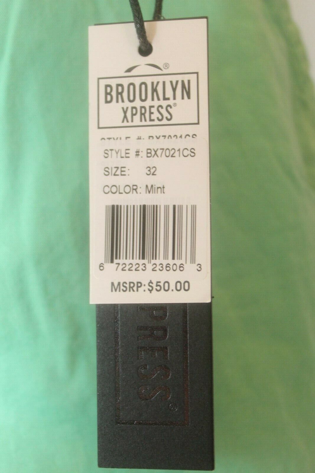 *NWT* $50. Brooklyn Xpress Men's Mint Green Cargo Shorts & Belt Size W32