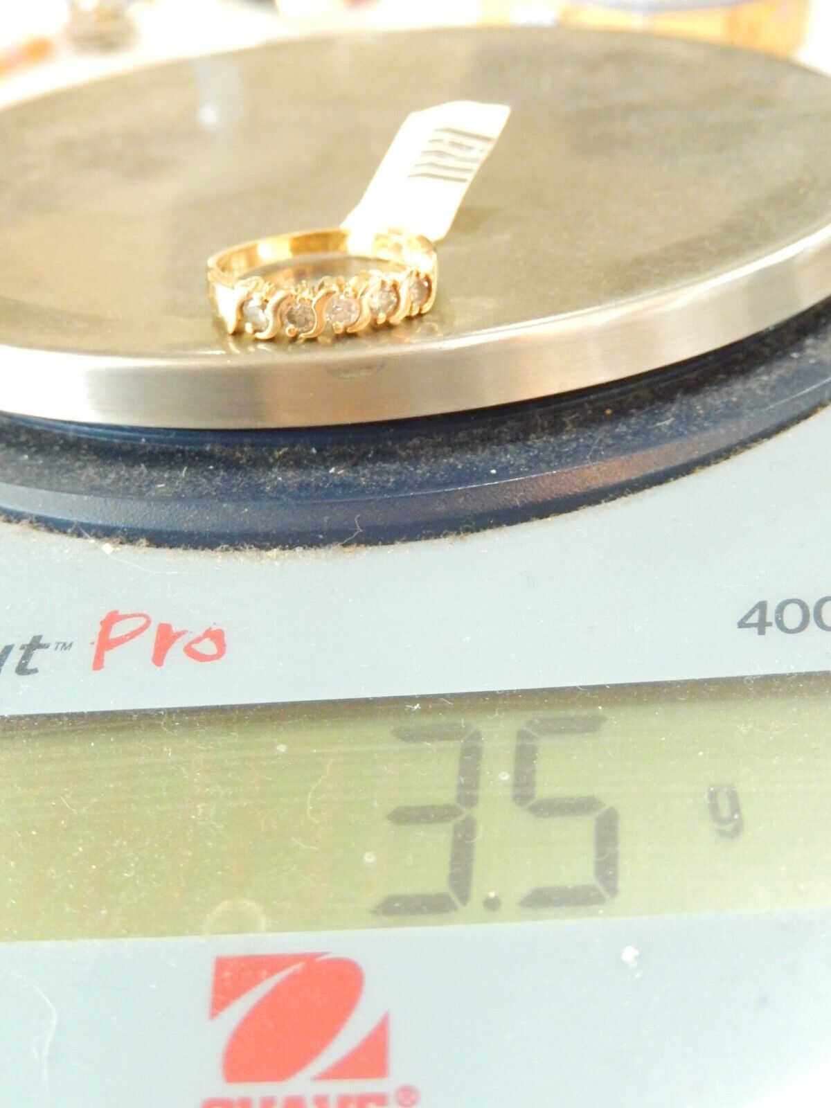 Solid 14k Yellow Gold Round .50 CTW Five Stone Diamond Band Ring Size 7