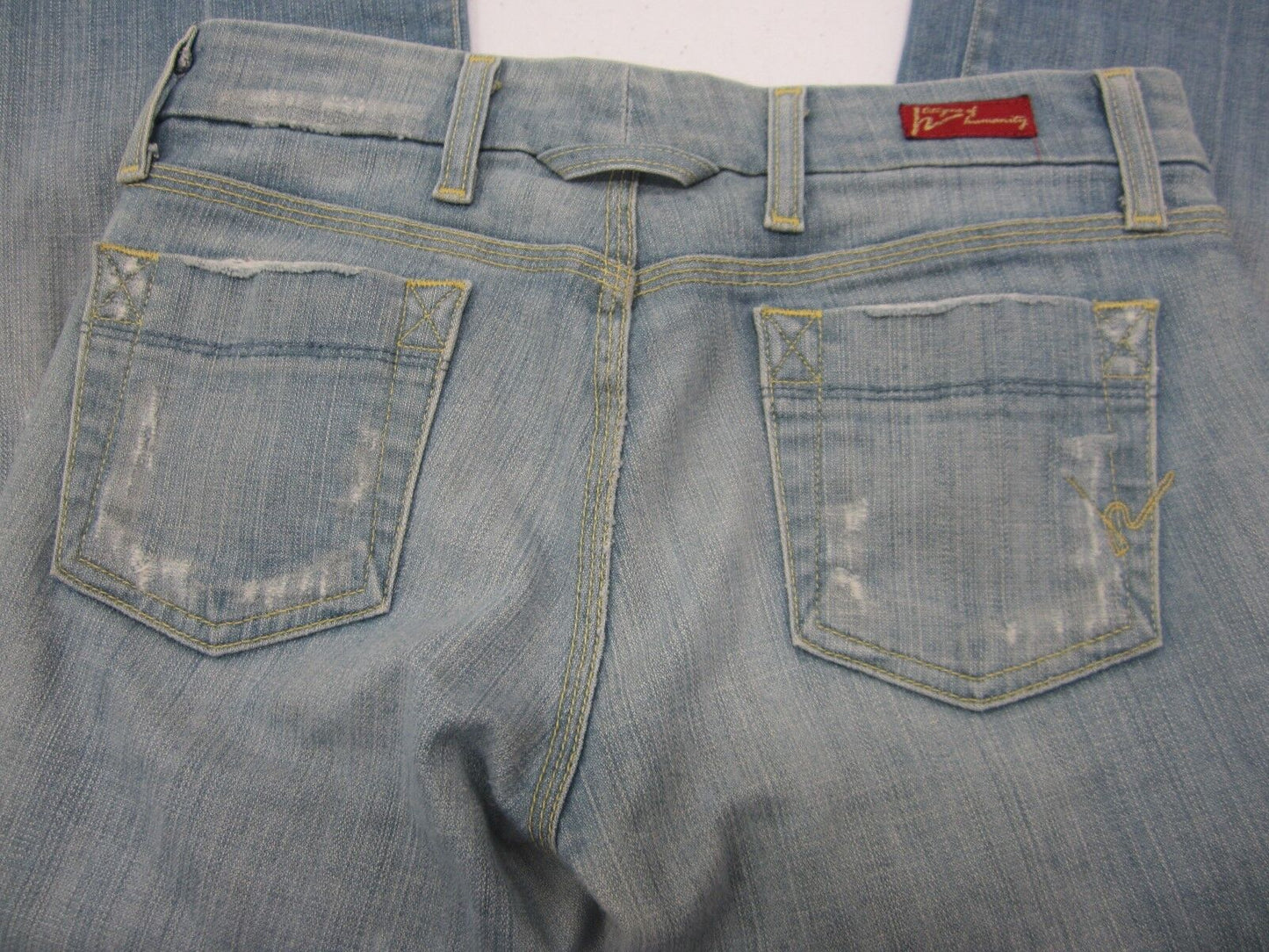 Citizens of Humanity by Jerome Dahan Distressed Cropped Capri Light Wash Sz 26