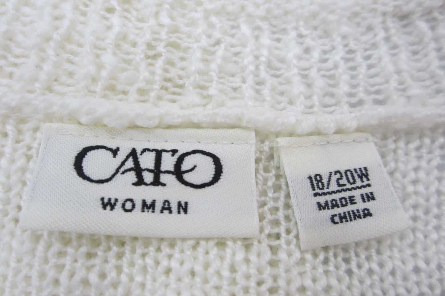 *NICE* CATO WOMAN Knit Long Sleeve Embellished Cross Shirt Sz18W / 20W Plus