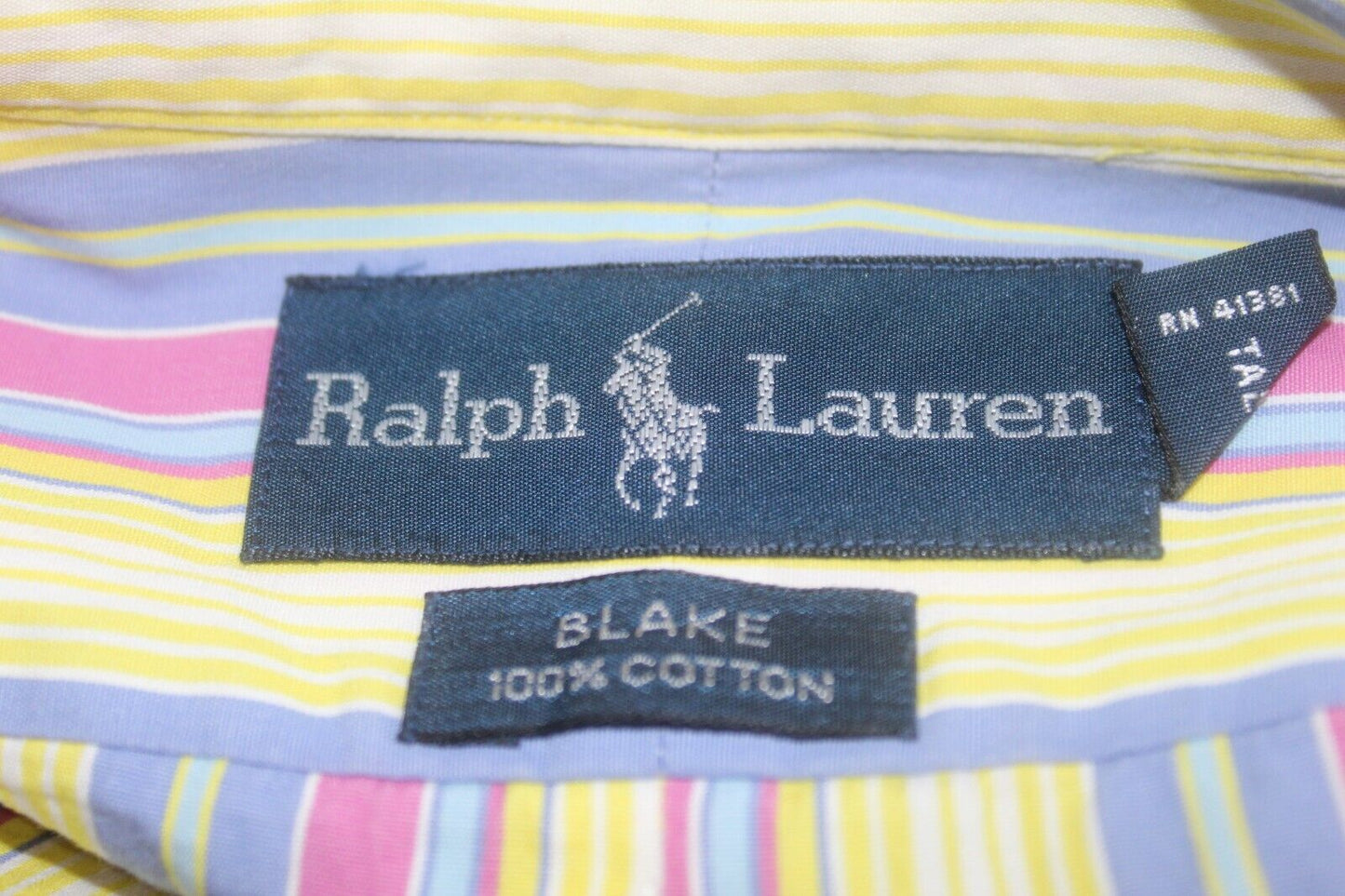 Men's Ralph Lauren Blake Long-Sleeve Button Down Striped Shirt Size Large