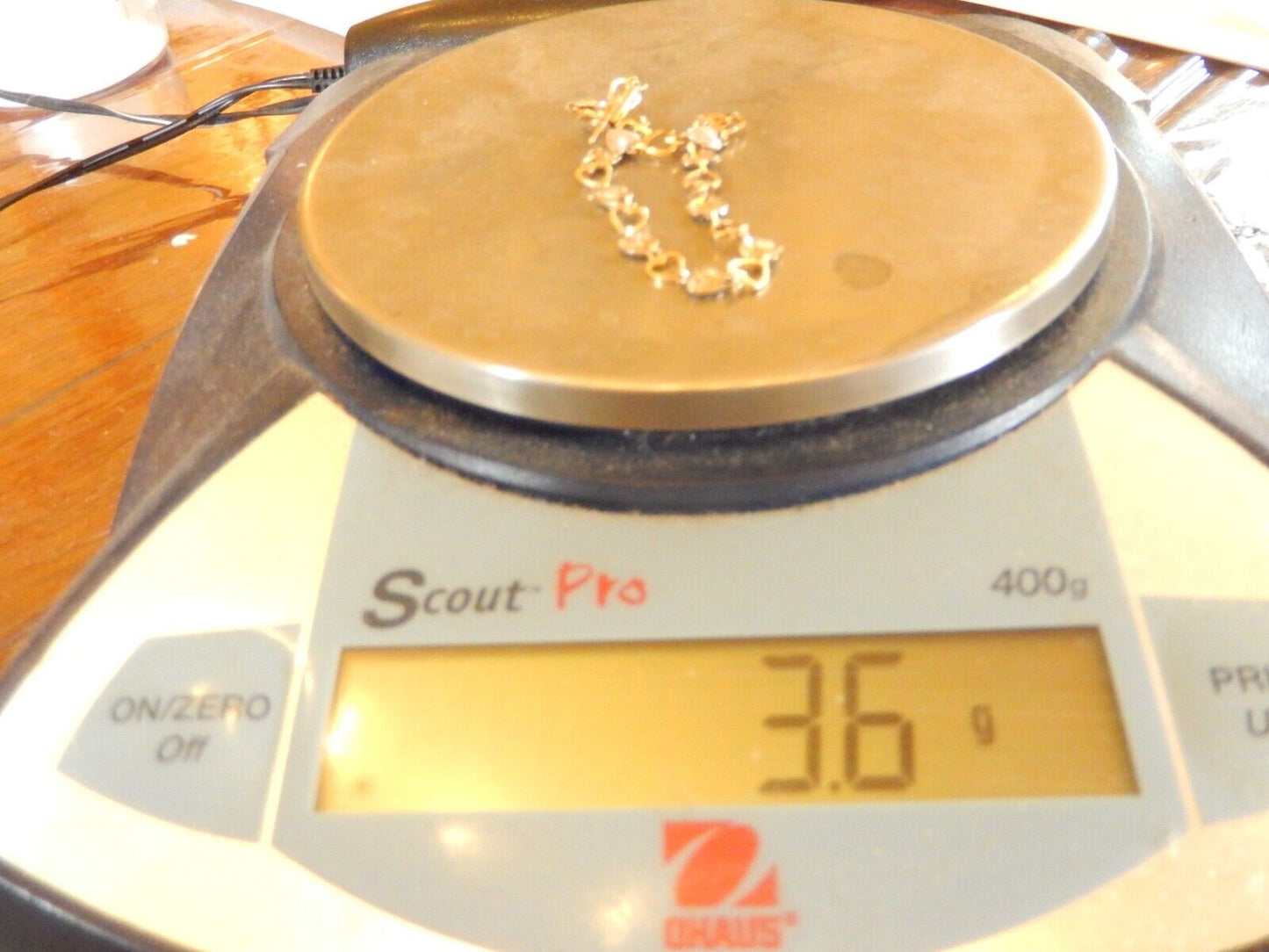 *VINTAGE* Solid 10K Two Tone 5.5mm Wide Heart Link 7" Bracelet