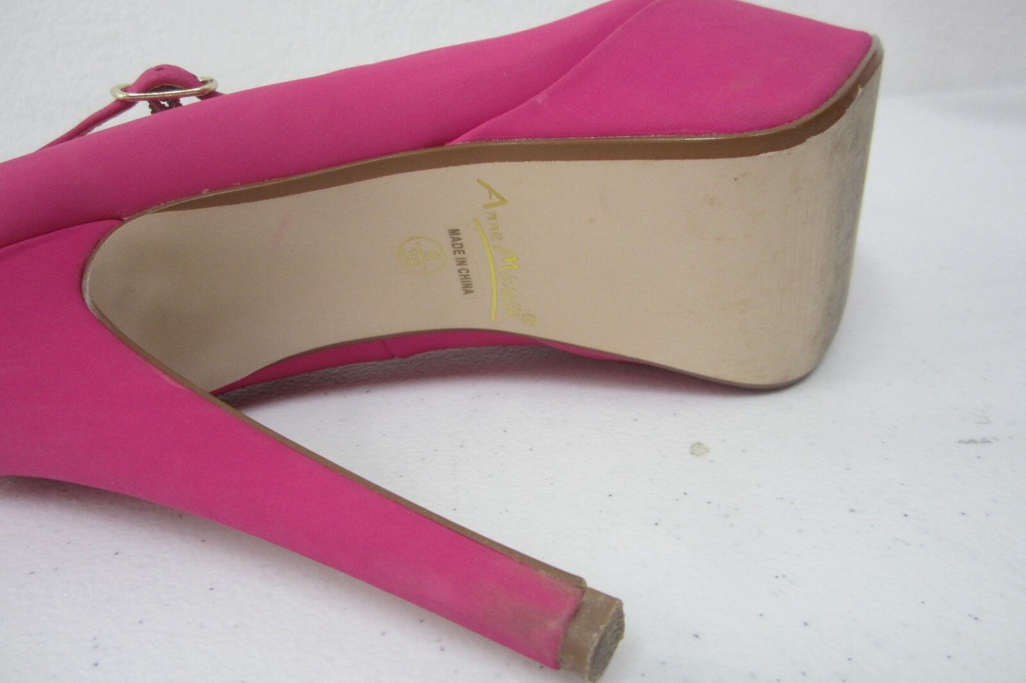 *MINT* Anee Michelle Magenta Mary Jane Platform High Stiletto Heel Pump Size 8