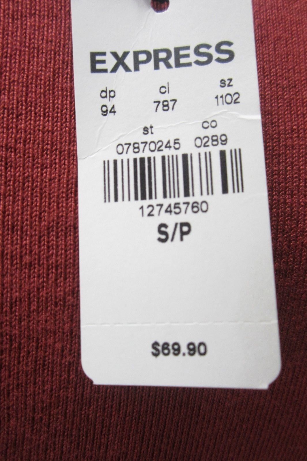 *NWT* Express~Sexy Soft Rayon Jersey Knit Dress SO CUTE Size Small / Petite