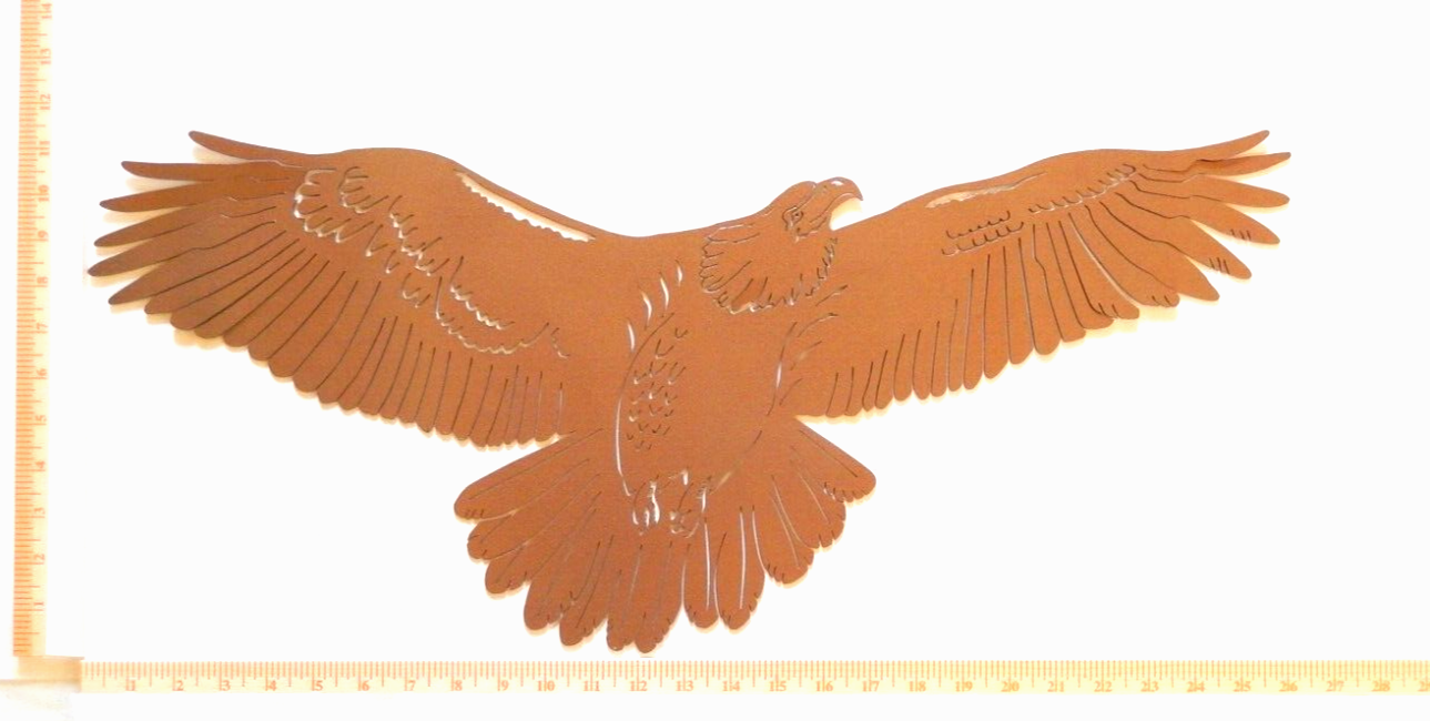 ~NEW~ LARGE 14ga. "SOARING EAGLE" Copper Color Metal Wall Art - 27" x 12"