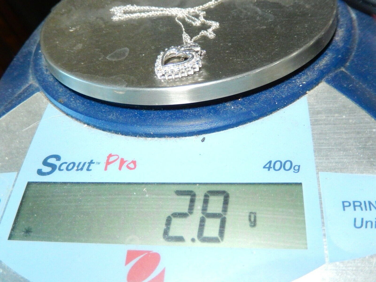 *NWT* - 10K White Gold 1/4Ct Round White Diamond Heart Pendant w/ 14K18" Chain