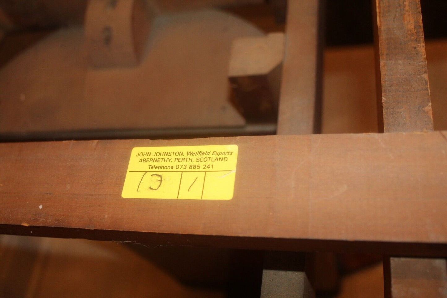 *VINTAGE* Rare Unique Oak Dining Table With Half Round Legs & Two Leaves