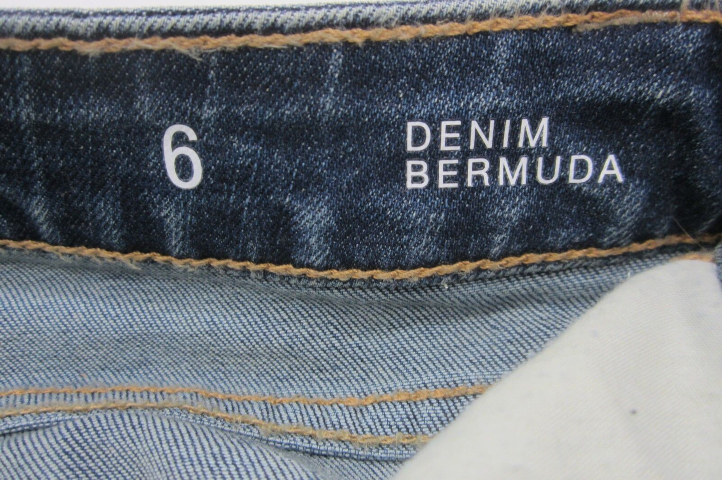 *NWT* a.n.a Cuffed Denim Bermuda Shorts Rich Indigo Sz 6 x 9"L