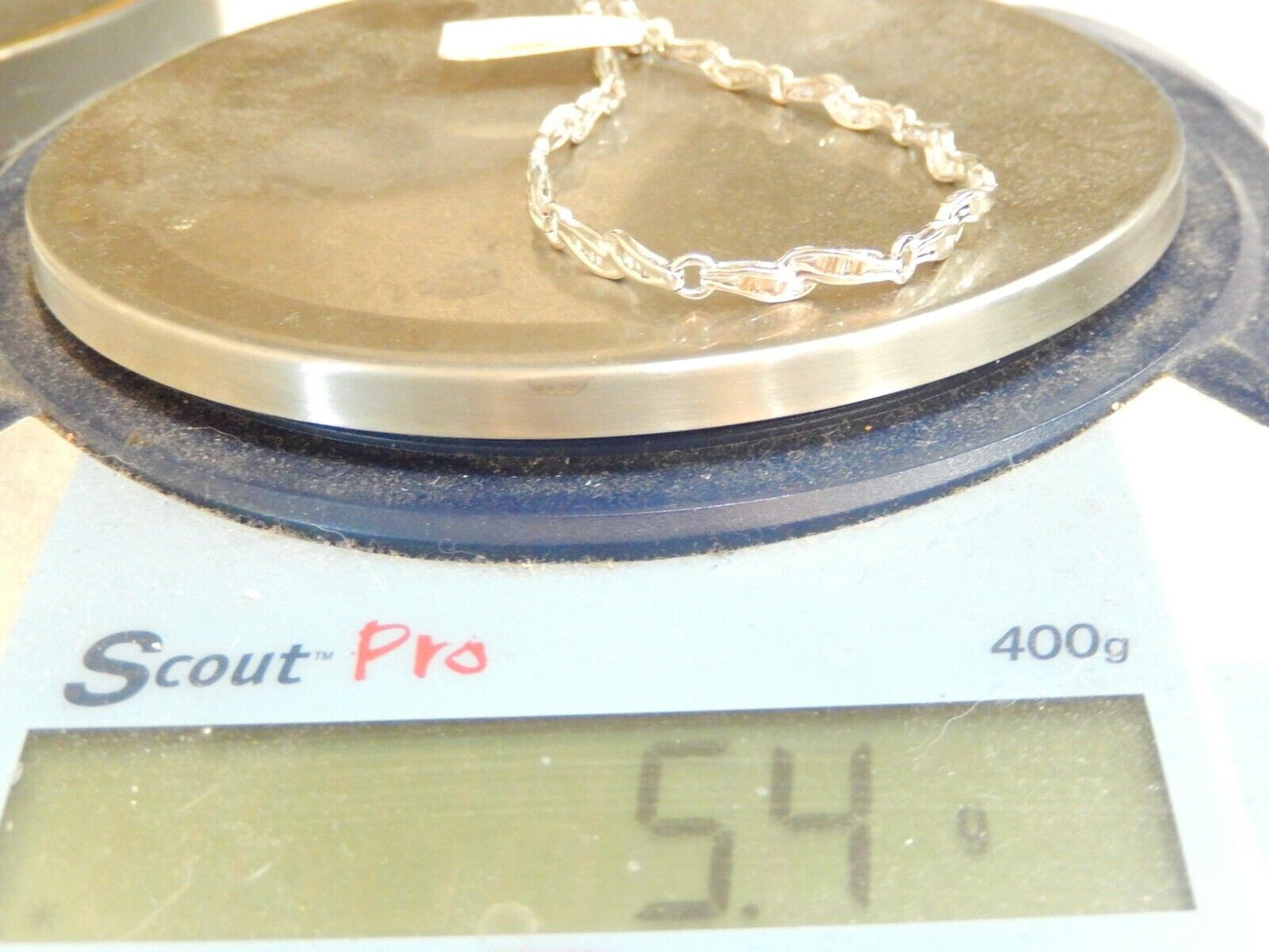 *NWT* 10K White Gold 1.00CT Natural Baguette Diamond Tennis Bracelet 7"