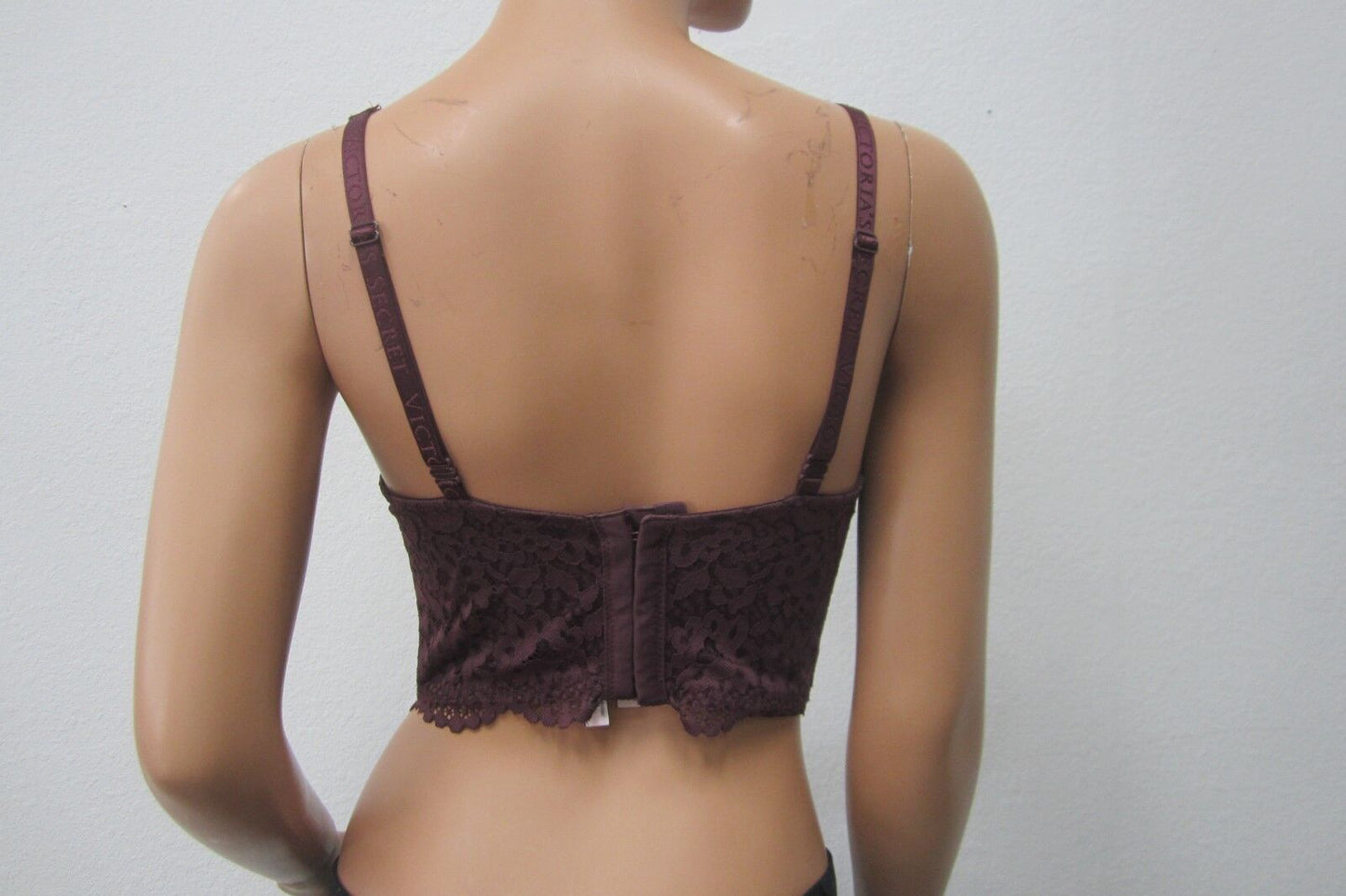 *NWT* Victoria's Secret SEXY Purple Lace Longline Bra Mini Bustier Size 34D