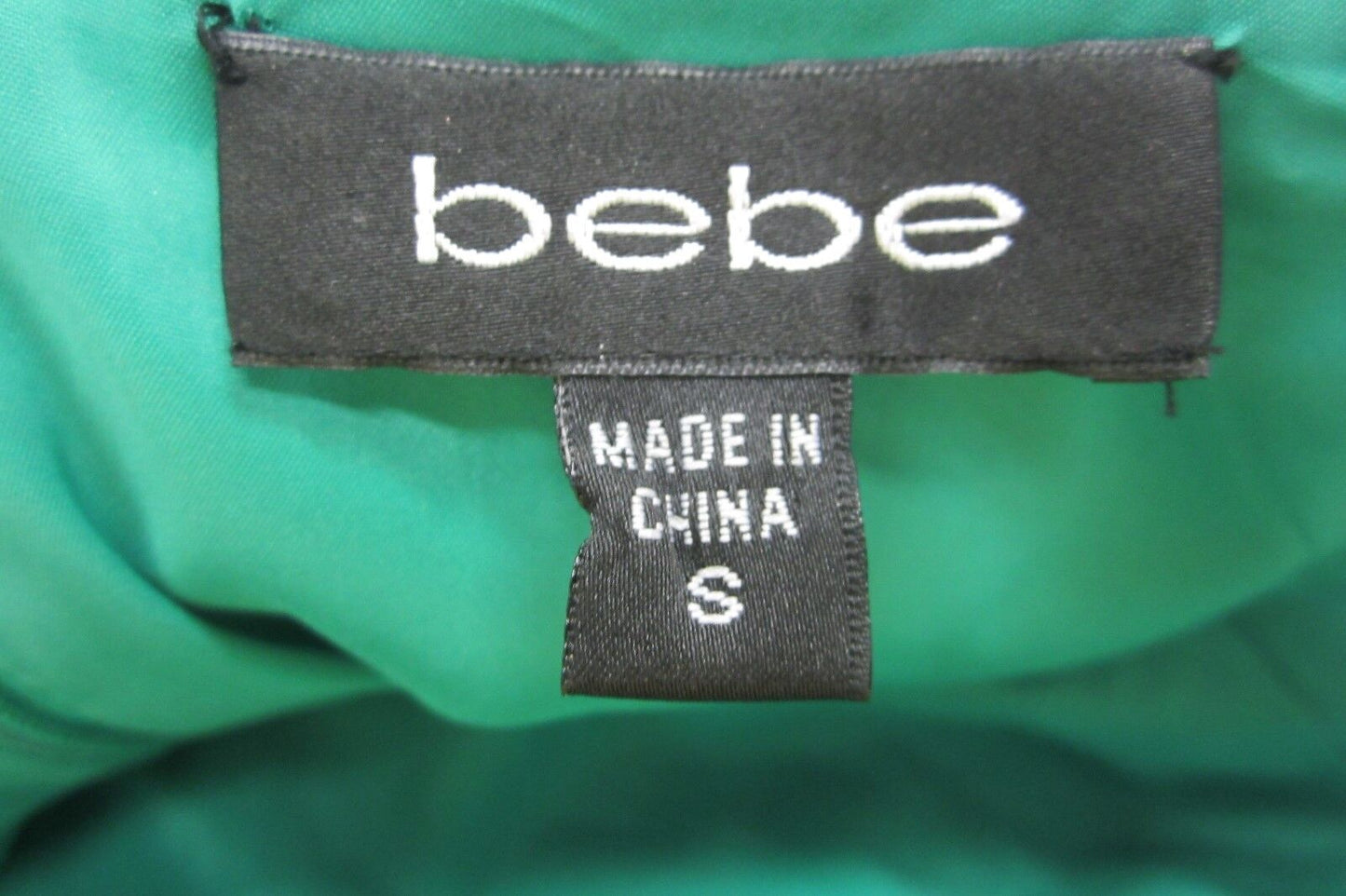 VERY NICE BEBE Silk Multi Layer Pleated Strapless Silk PARTY Dress Small