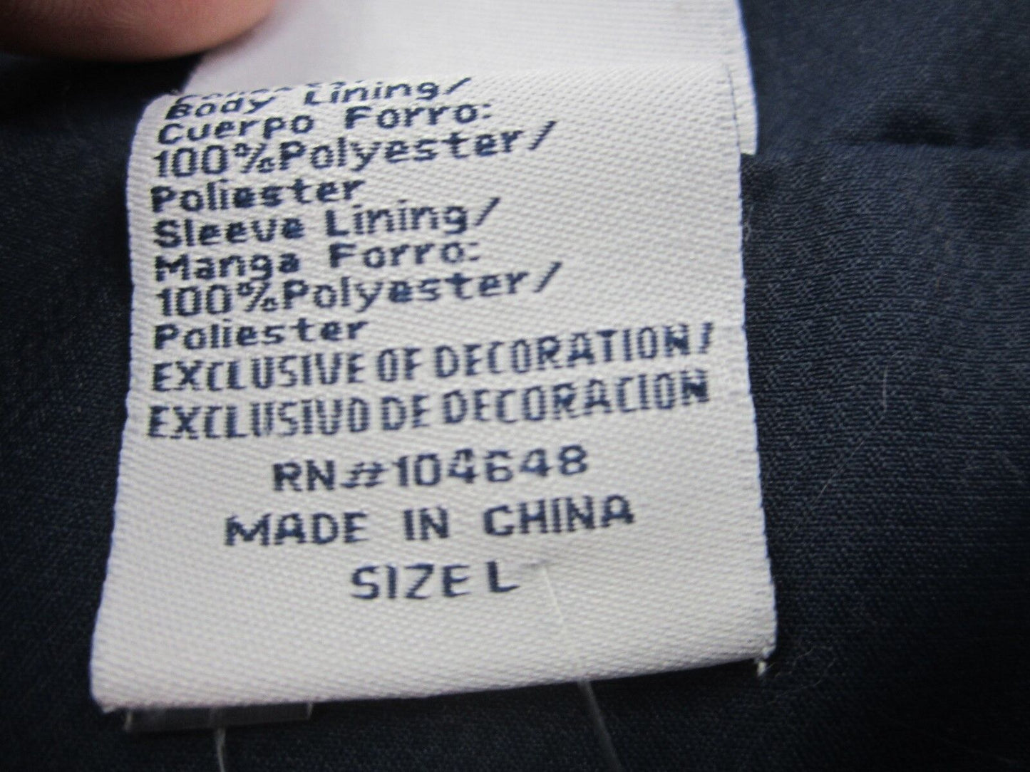 Dallas Cowboys Mens Navy Embroidered 1/4 Zipper Pullover Jacket Authentic Size L
