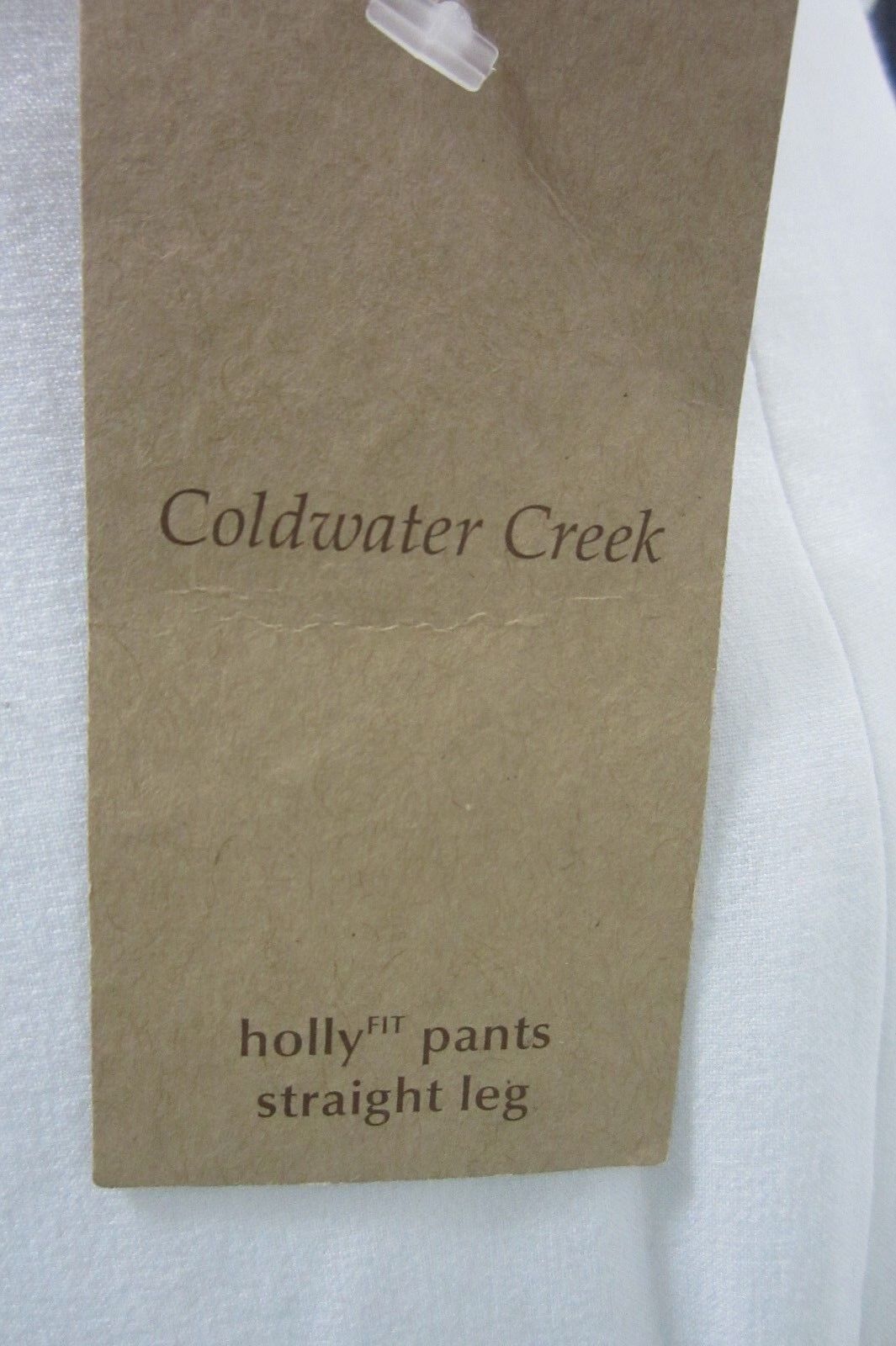 NWT Coldwater Creek Holly Fit White Lined Straight Leg Pants SZ 16 x 28.5" L