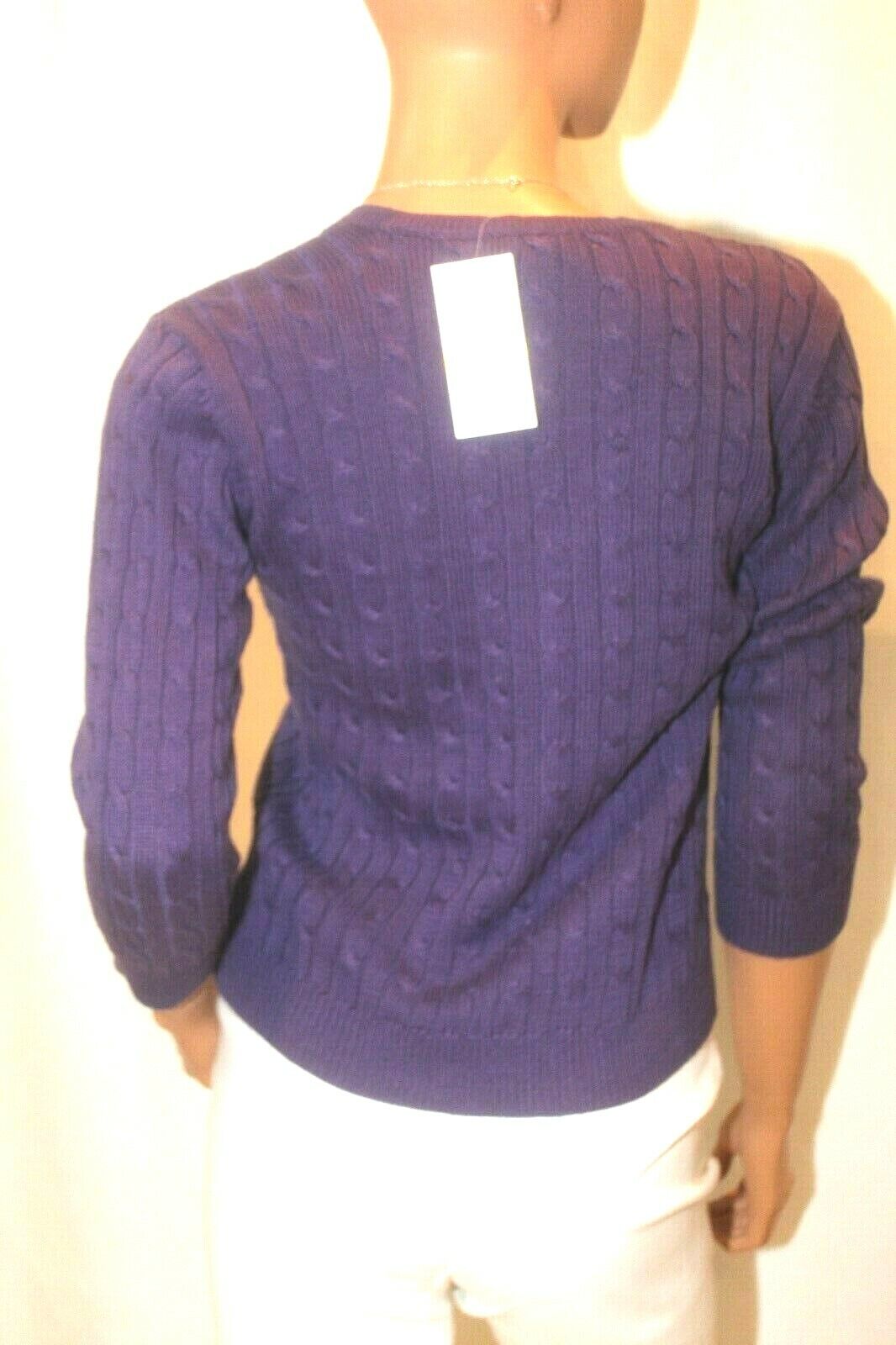 *NWT* $120. MICHAEL KORS FASHION BASICS PURPLE LONG-SLEEVE SWEATER SZ MED