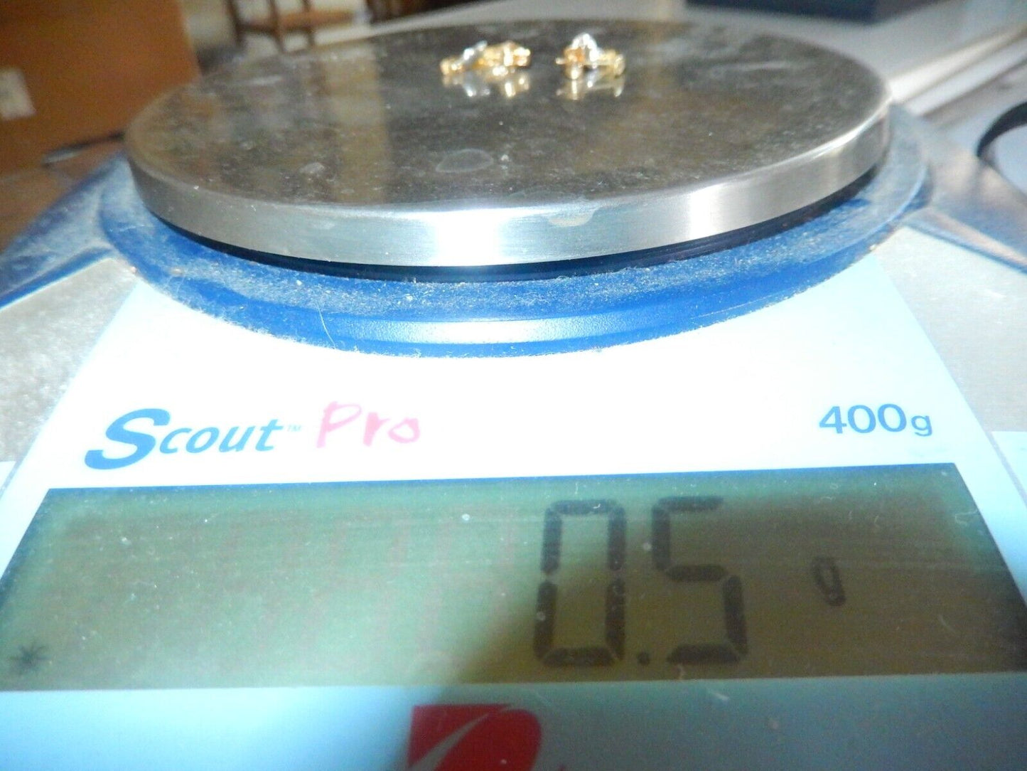 14K Two-Tone Gold Heart Dangle Post Earrings