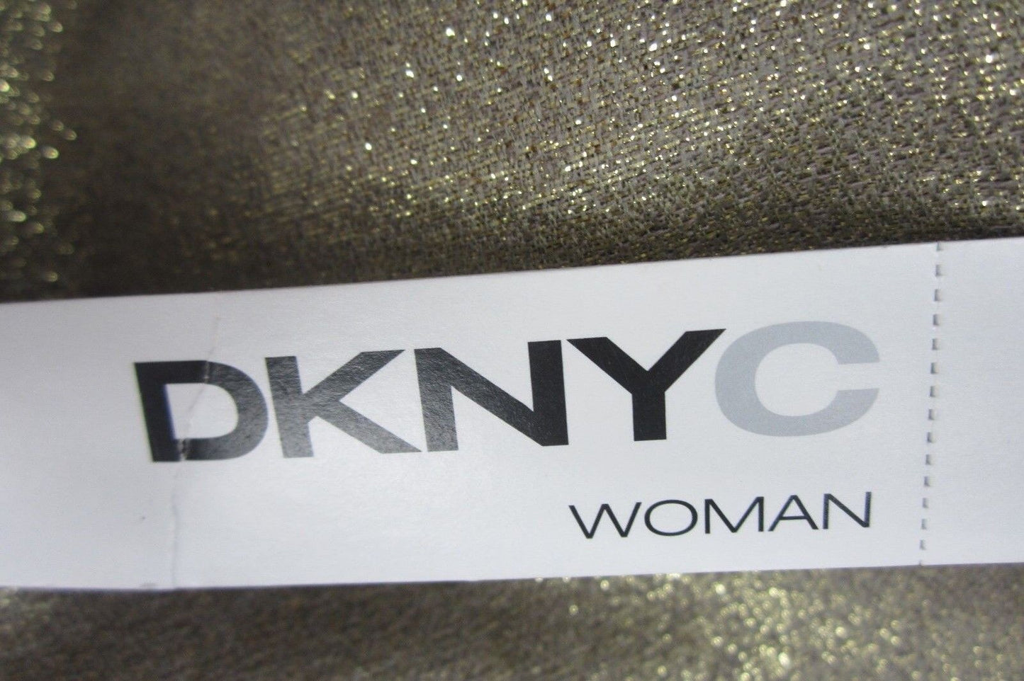 NWT DKNY GOLD GLITTER RUCHED SHEATH DRESS FULLY LINED SIZE 14W (MSRP $159.50)