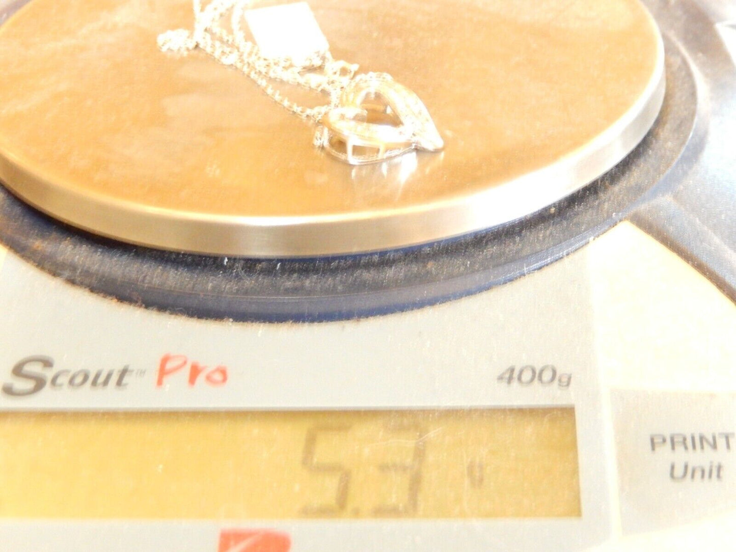 *NEW* 14k White Gold .33ct VS Diamond Heart Pendant w/18" Chain
