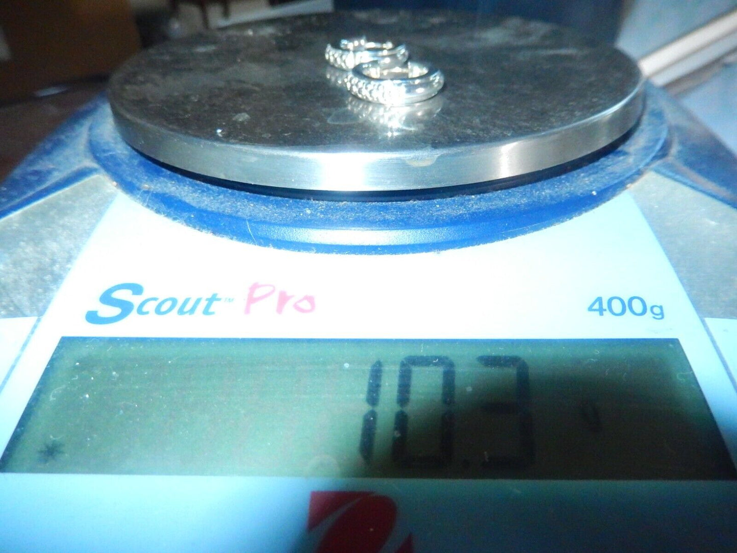 "HIGHEND" Michael Dawkins 19mm Sterling Silver 925 & 14k Posts Hoop Earrings