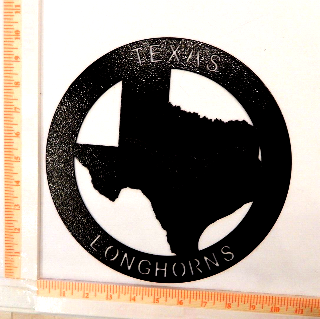 ~NEW~ 14ga. "TEXAS LONGHORN" METAL WESTERN HOME WALL ART 10" Diameter