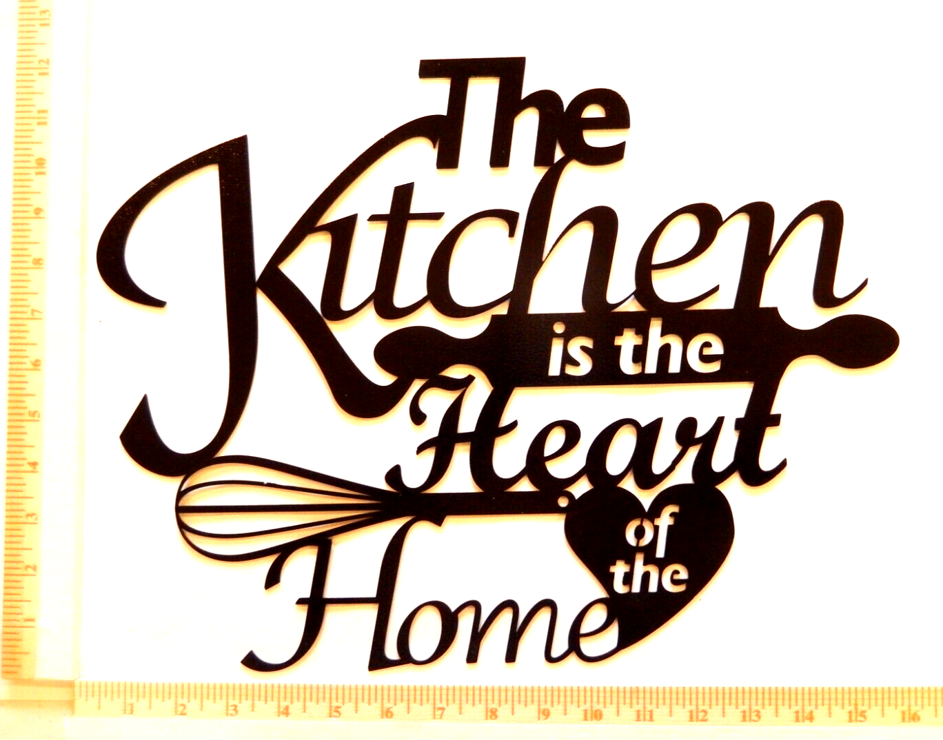 ~NEW~ 14ga. - "THE KITCHEN IS THE HEART OF THE HOME" Metal Wall Art 15.5" x 12"