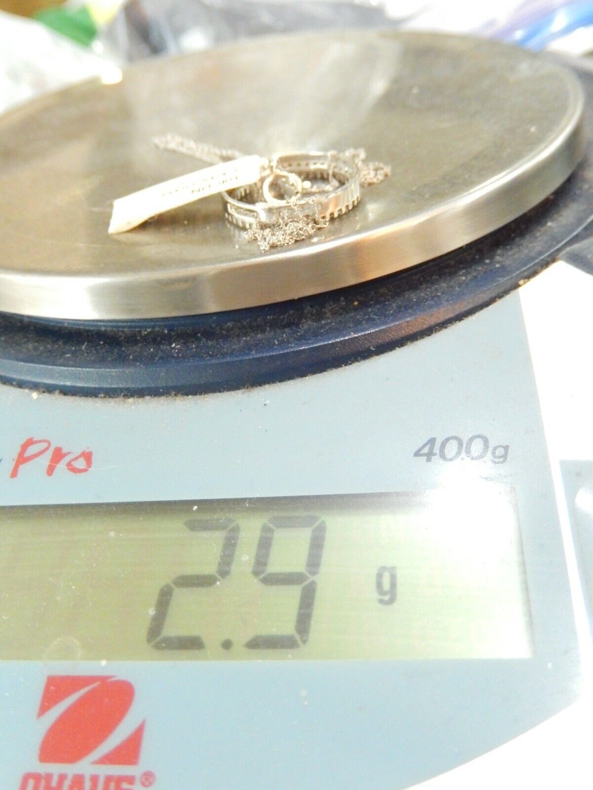 *NWT* 10k White Gold 44 Natural Diamond Circle of Life Love Pendant w/18" Chain