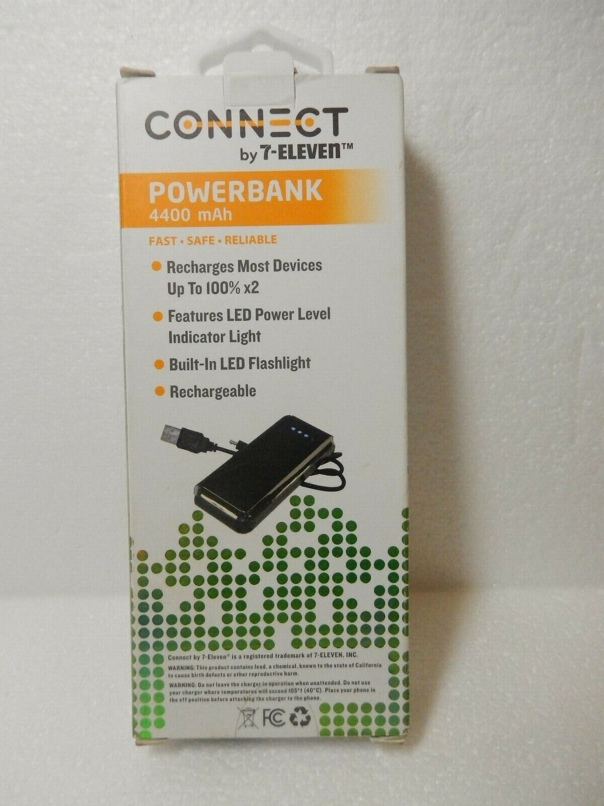Connect 4400mAh Powerbank by 7-Eleven for Smartphones, Tablets, MP3, USB Devices