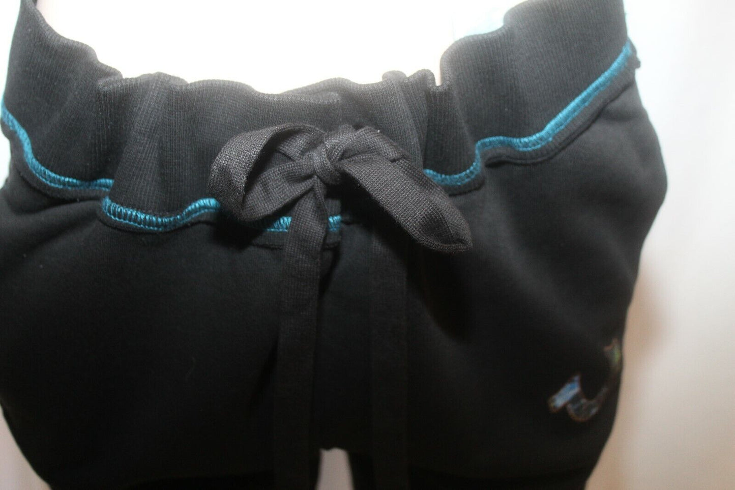 *NWT* $129. True Religion Stained Glass Logo True Black Sweatpants Joggers Sz L