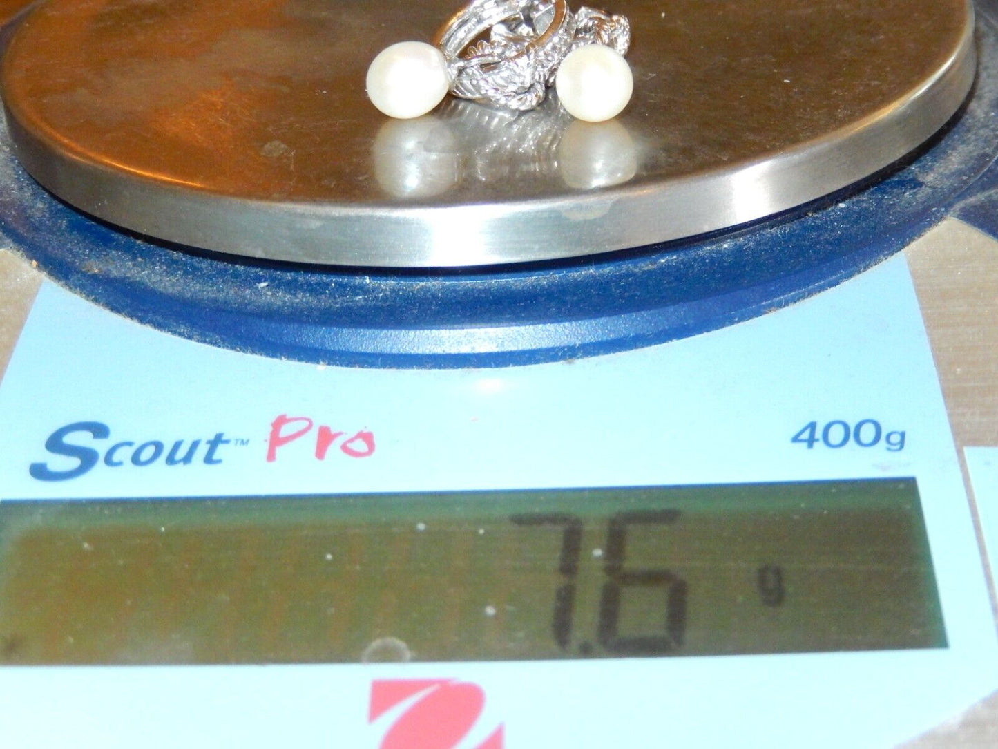 Sterling Silver 9mm x 8mm Oval Cultured Pearl 16mm Oval Hoop Dangle Earrings