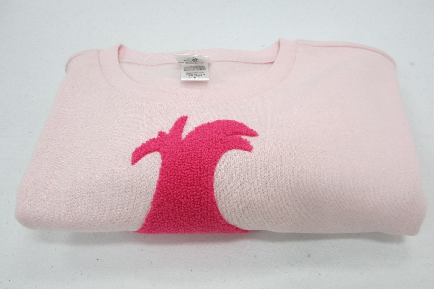 RARE DESIGN *NEW*Dreamworks Womens Trolls Raised Graphic Pink Sweat Shirt Sz S