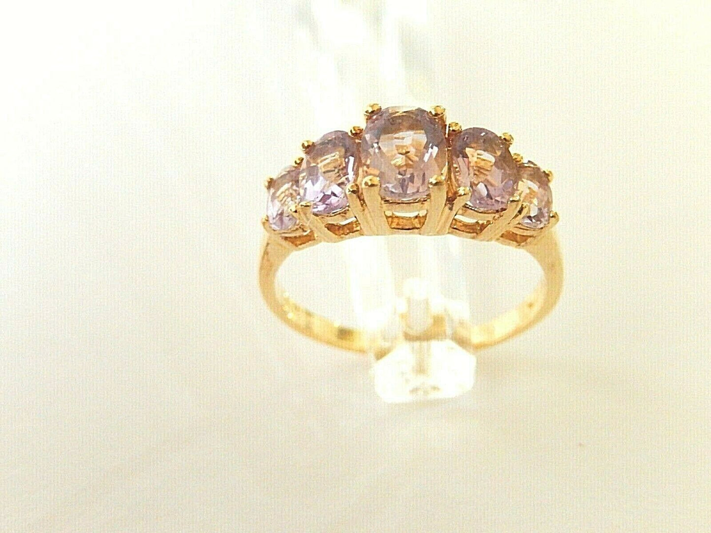 *NEW* 14kt Gold Vermeil .925 Oval Cut 2.25CT Amethyst Ladies Ring Size 9.5