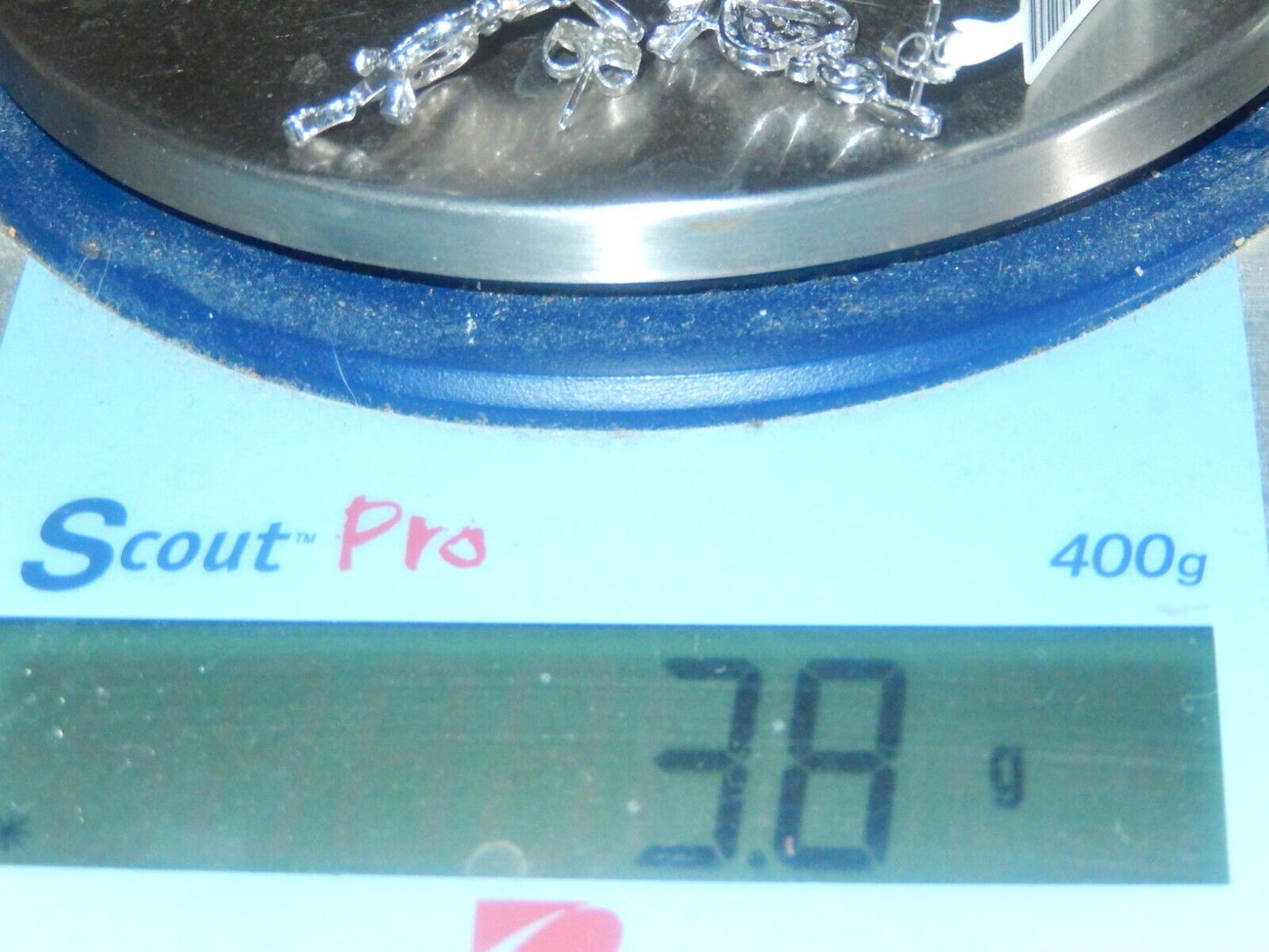 *VINTAGE ART DECO* 10K White Gold 1/3CT Diamond Heart Drop/Dangle Post Earrings