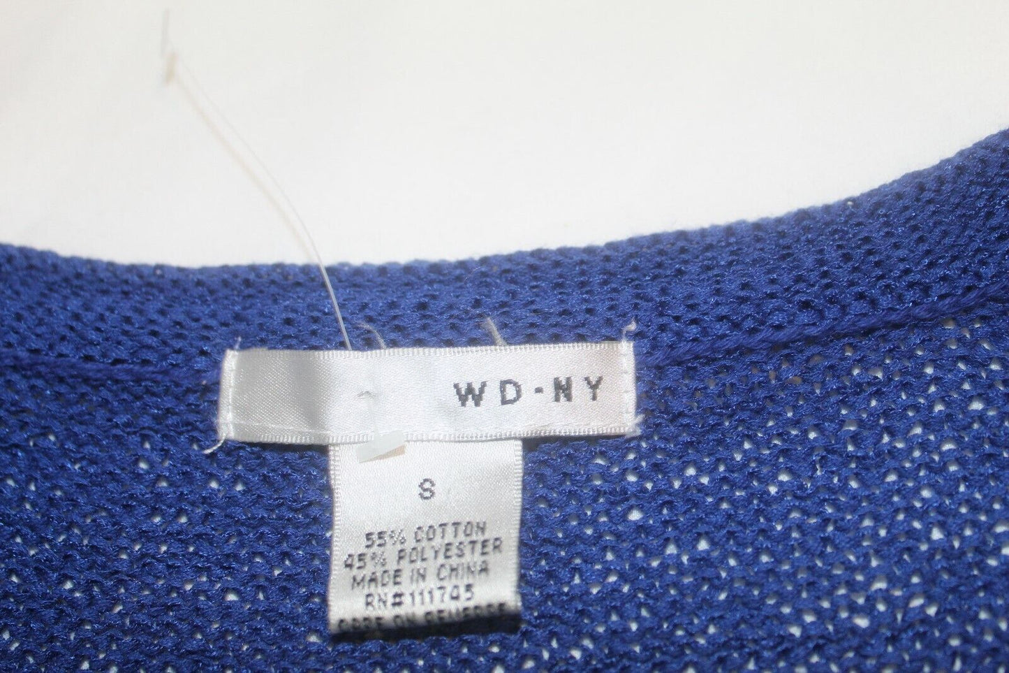 *NEW* WD NY Blue/White/Black Striped Short Sleeve Sweater "SUPER CUTE" Sz Sm