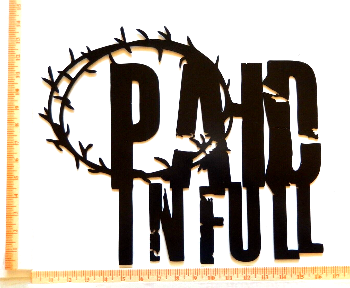 ~NEW~ LARGE 14ga. "PAID IN FULL" - Metal Wall Art - 14" x 13.5"
