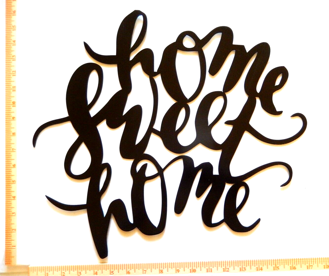 ~NEW~ LARGE 14ga. "HOME SWEET HOME" Metal Wall Art - 17" x 15.5"
