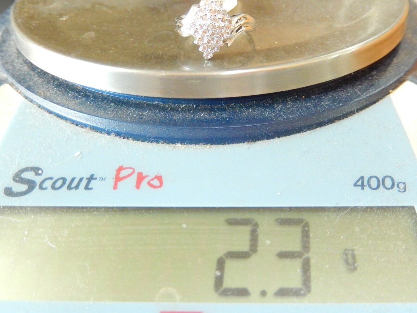 *NEW* 10K White Gold .25CT Natural VS Diamond Wedding or Cocktail Ring Sz 6.5